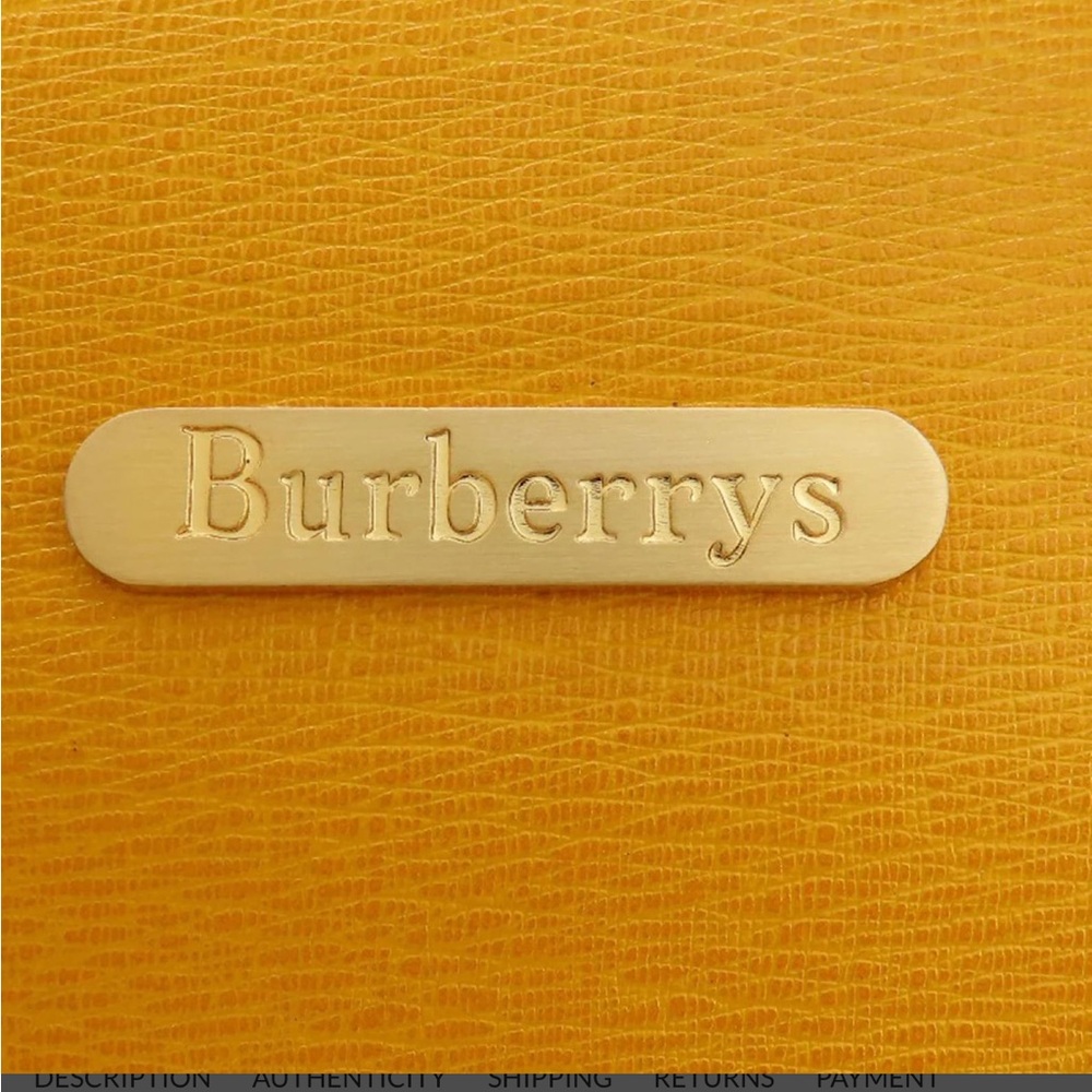 Burberry Yellow Leather-Trim Tote Bag - Picture 2 of 10